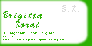 brigitta korai business card